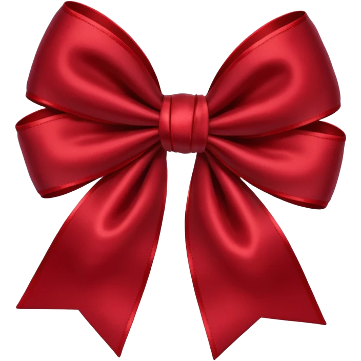 dark red bow emoji