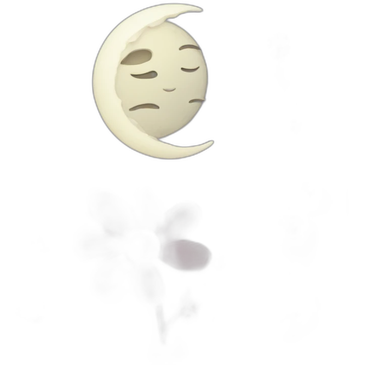Moon and flower emoji