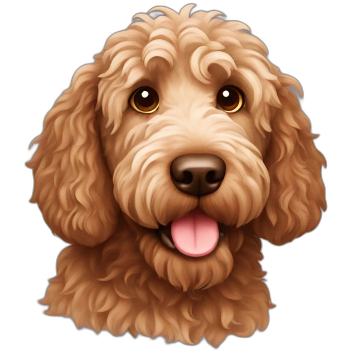 Brown Labradoodle emoji