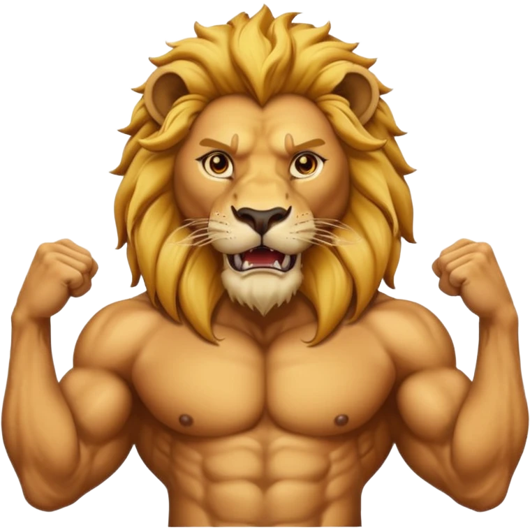 lion with a human neck emoji