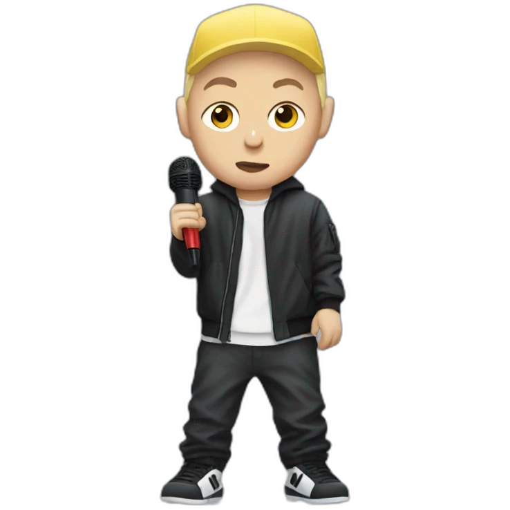 Eminem with a mic emoji
