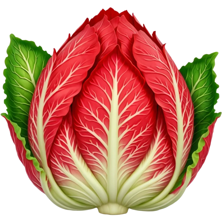 close-up napa cabbage vivid bright red color emoji