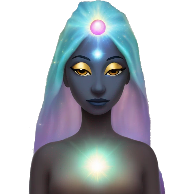 Pleiadian radiant glowing diva woman female third eye emoji