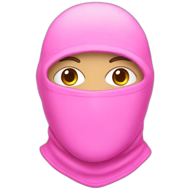 pink balaclava emoji
