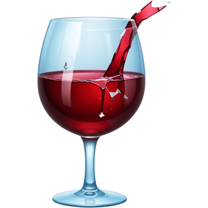 spilled wine glass emoji