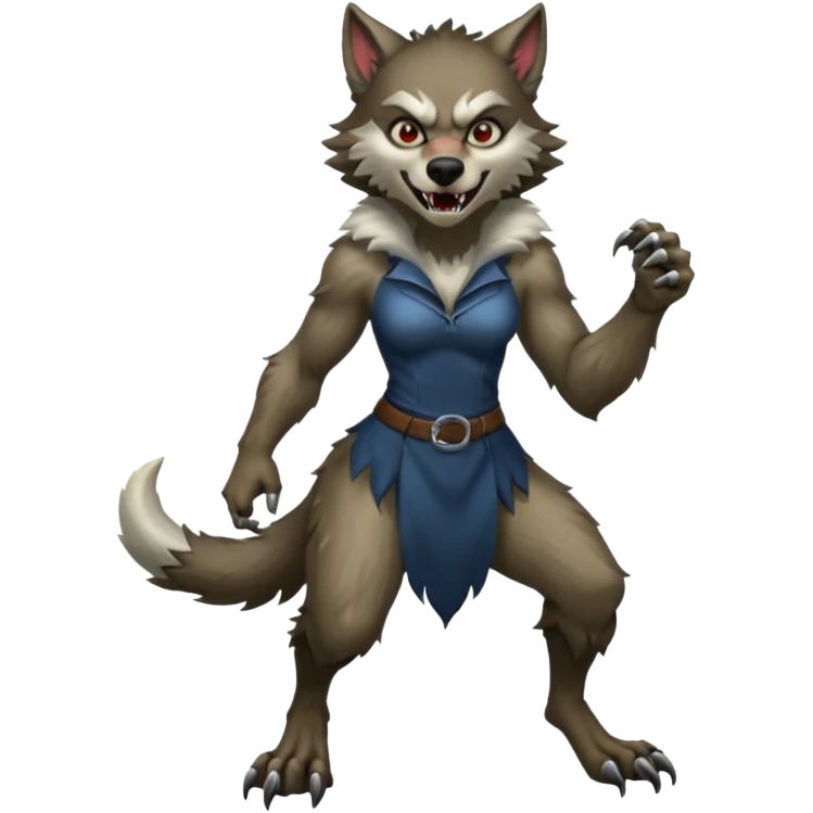 Female wherewolf full body emoji