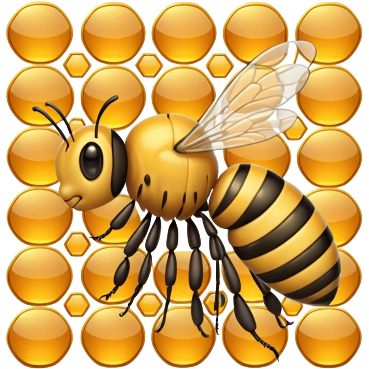 A bee in the hive emoji