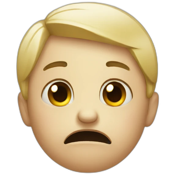 stressed crying emoji