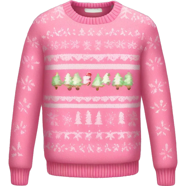 Pink Christmas sweater  emoji