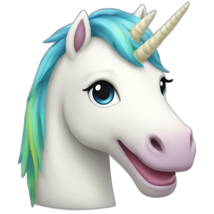 Smiley licorne emoji