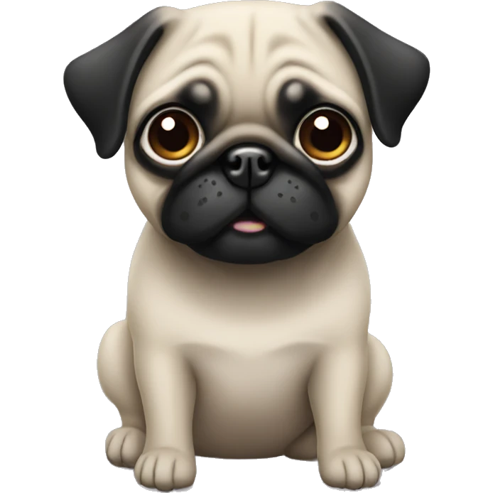 Black pug emoji