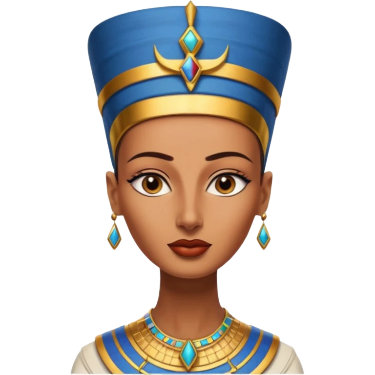 Bust of Nefertiti, only half emoji