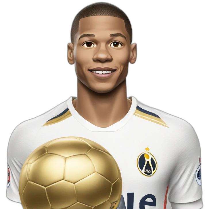 Mbappé avec ballon d'or emoji
