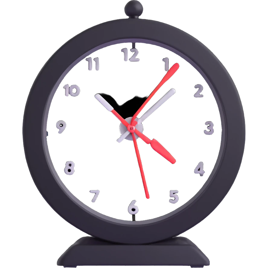 A clock with its hands spinning fast, showing the rapid passage of time. emoji