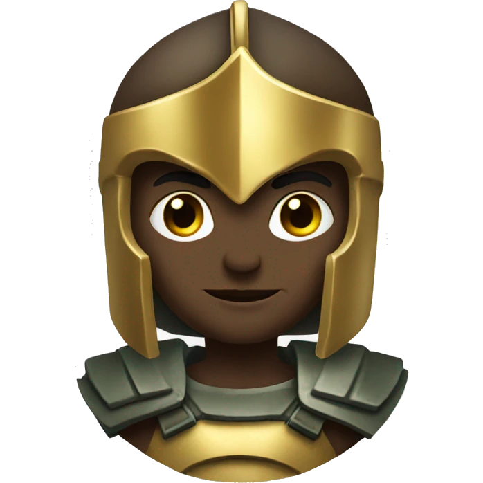 Spartan with gold accent emoji