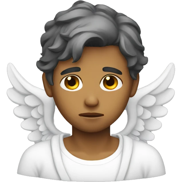 sad male angel emoji emoji