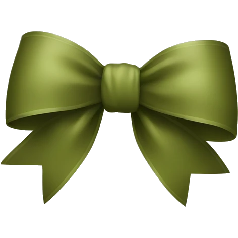 Olive green bow emoji