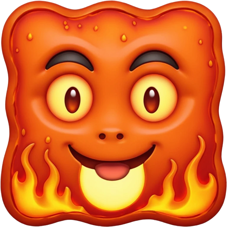 create an emoji of a little lava flow, no face just the lava emoji