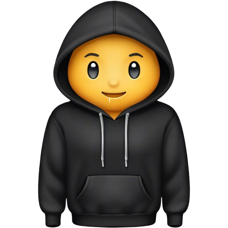 Plain black hoodie emoji