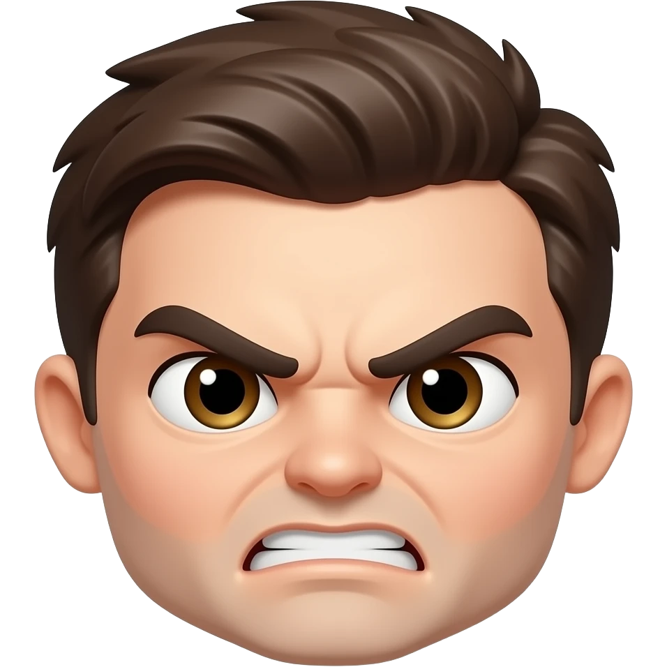 Cute but angry emoji