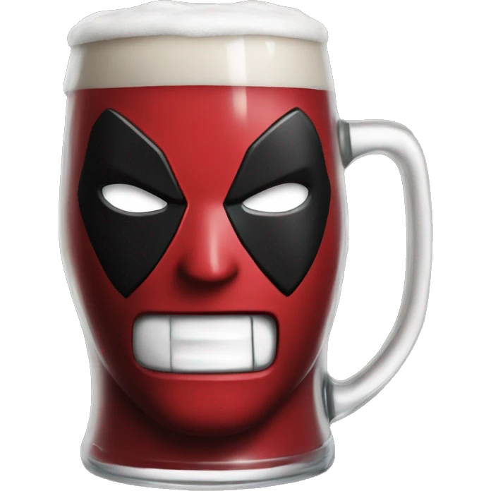 Deadpool beer mug emoji