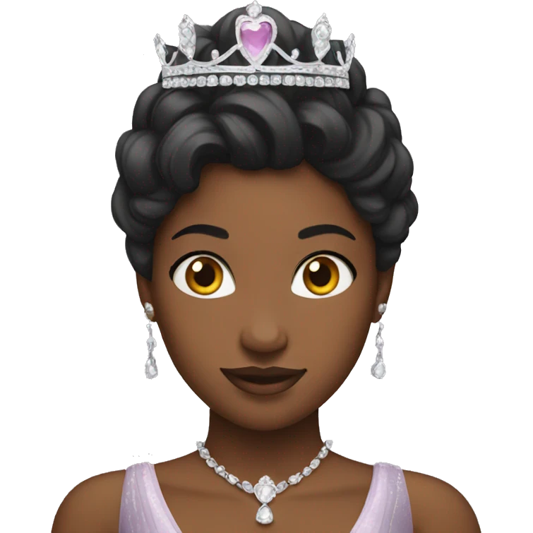 Black princess wearing tiara emoji