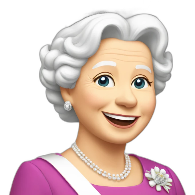 Queen Elizabeth II waving emoji