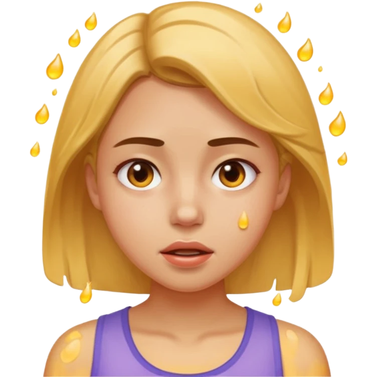 girl sweating a lot emoji