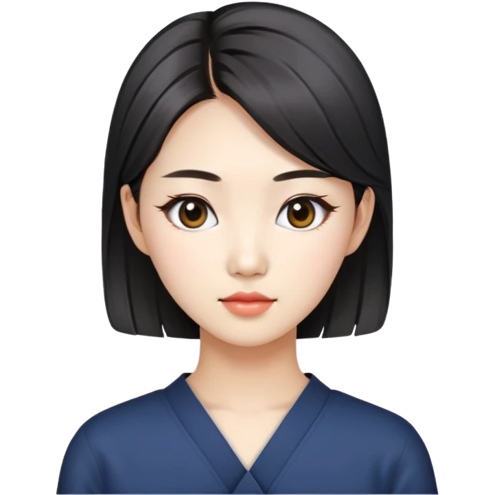 Korean woman in her 20s with modern hairstyle emoji