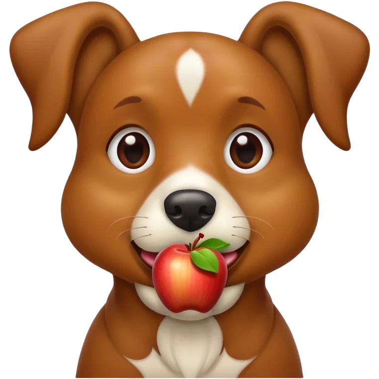 Apple dog emoji