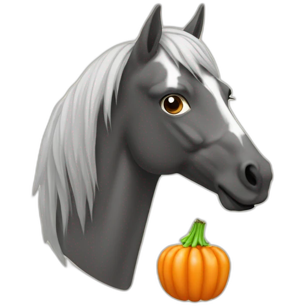 cheval qui mange une carotte emoji