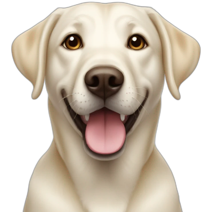 Happy white labrador mix emoji