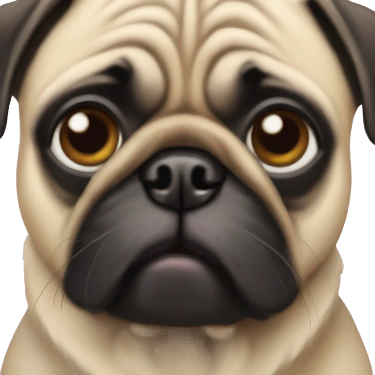 a pug dog emoji