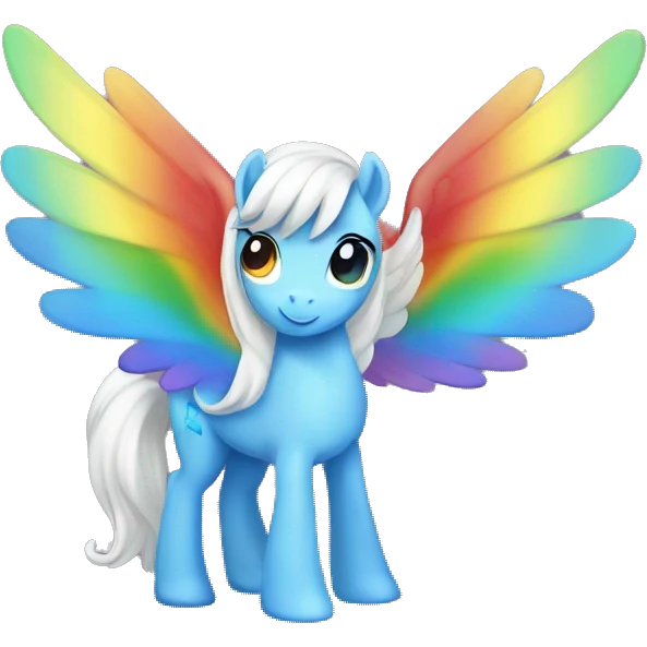 Rainbow pony with wings emoji