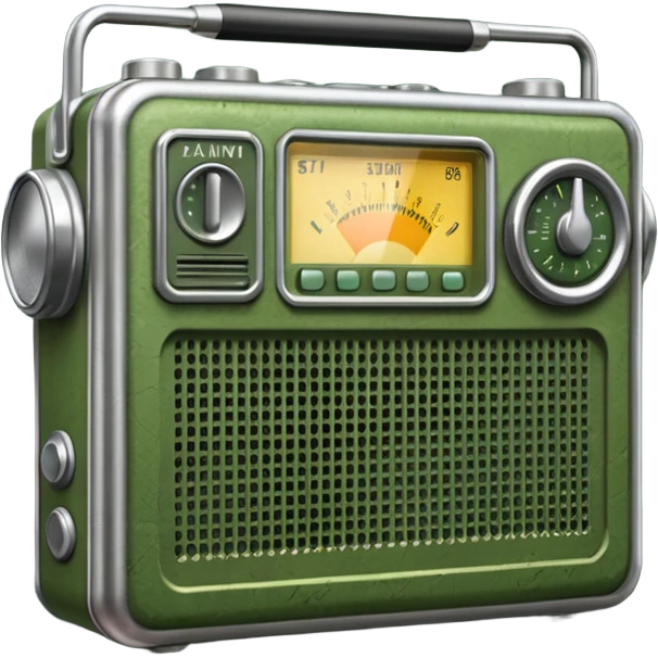 Army radio with green casing emoji