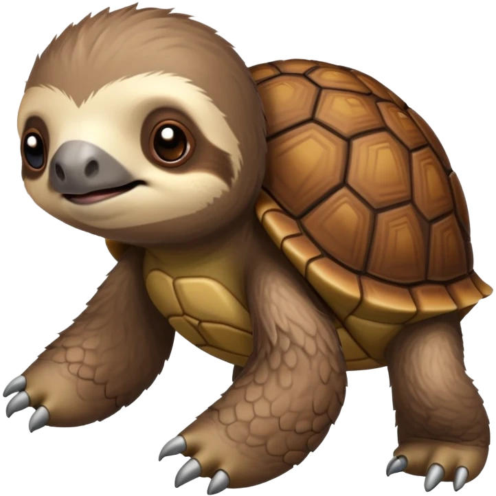 Turtle and Sloth mixed in emoji