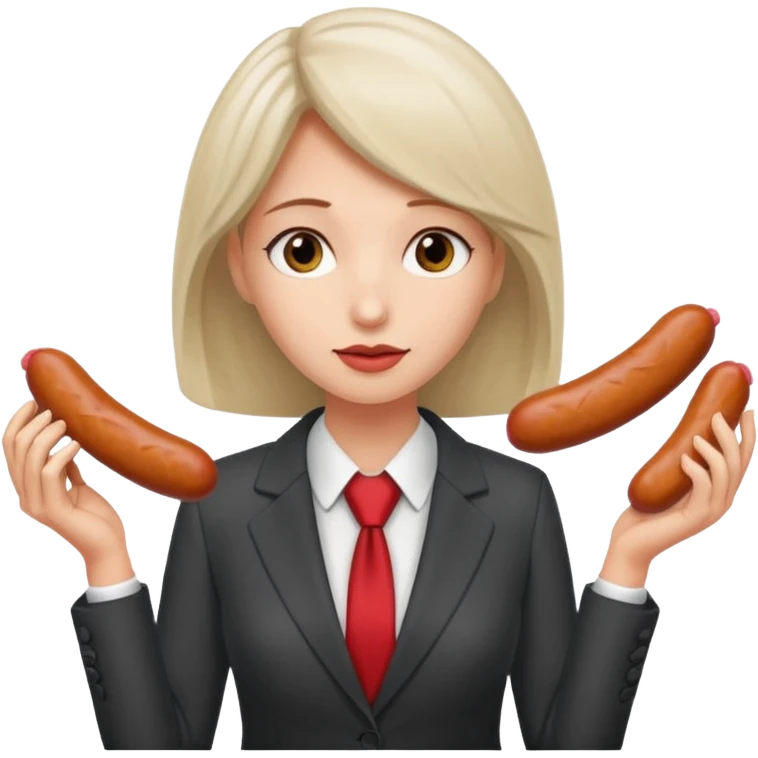 Женщина с пепельными волосами директор колбасной фабрики emoji