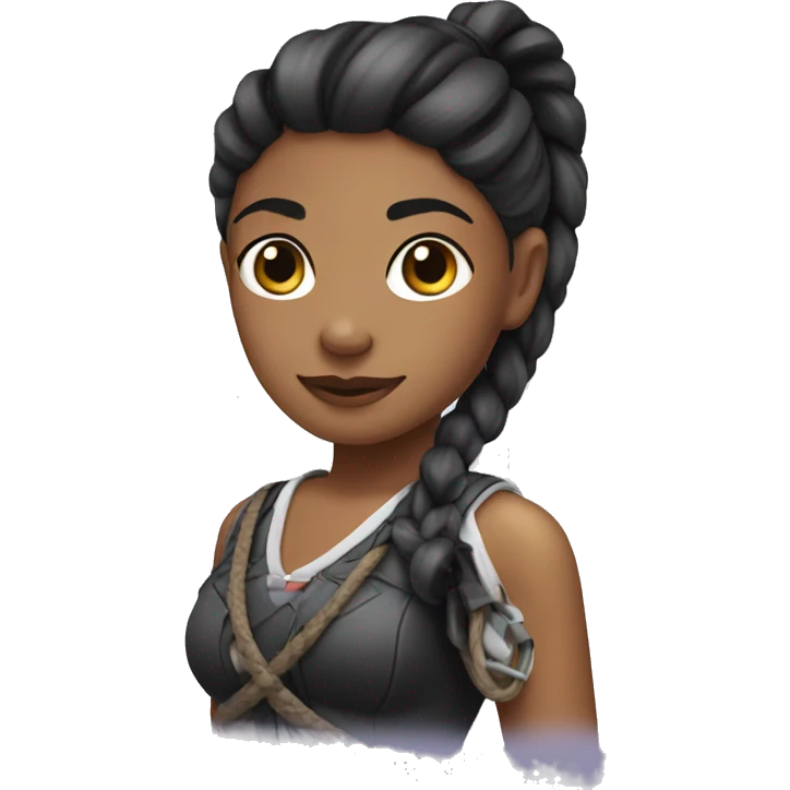 girl with pony tail with lasso emoji