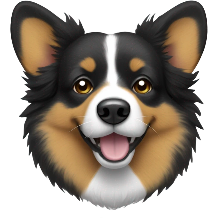 Black stinky corgi who is very smelly emoji
