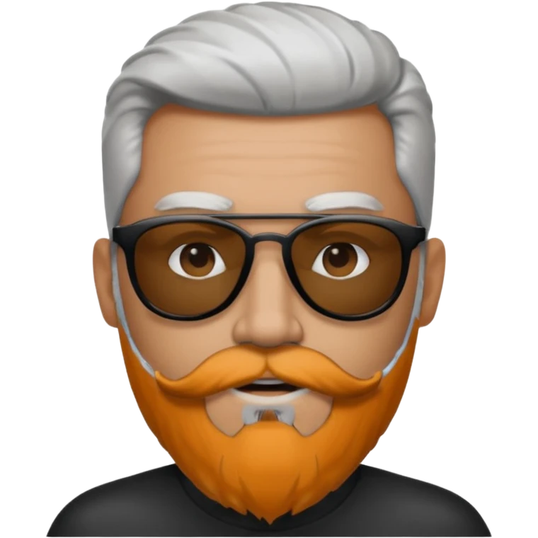 man, wearing black sunglasses, gray goatee beard emoji