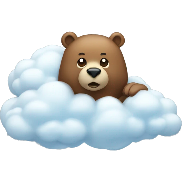 Bear with cloud  emoji