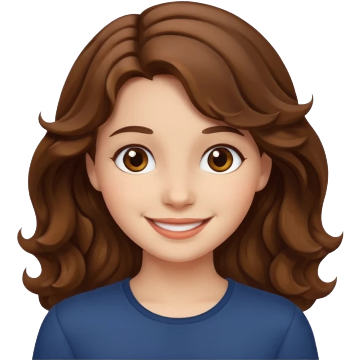 Girl with brown weavy hair emoji