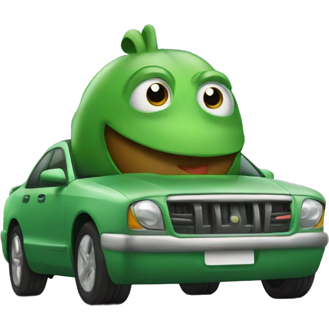 o sapo andando de carro emoji