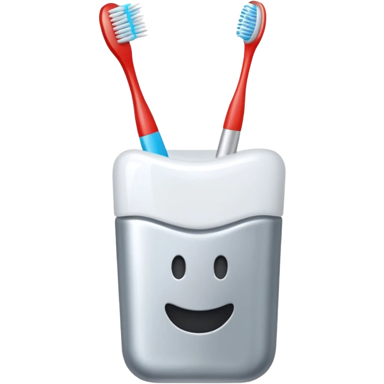 Toothbrush where the bristles are replaced with a metal needle.Toothbrush where the bristles are replaced with a metal needle. emoji