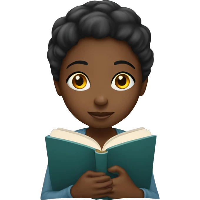 Reading black girl emoji