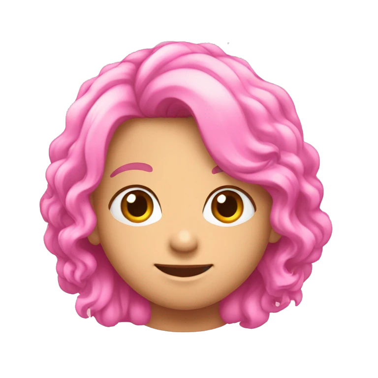 menino com cabelo cor de rosa emoji