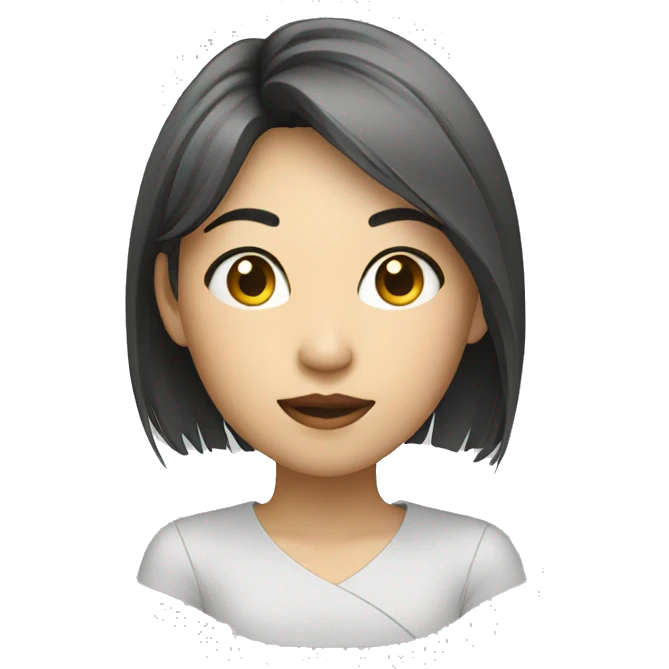 an asian girl designer with wireframes emoji