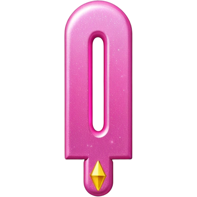 Glittery pink exclamation mark  emoji