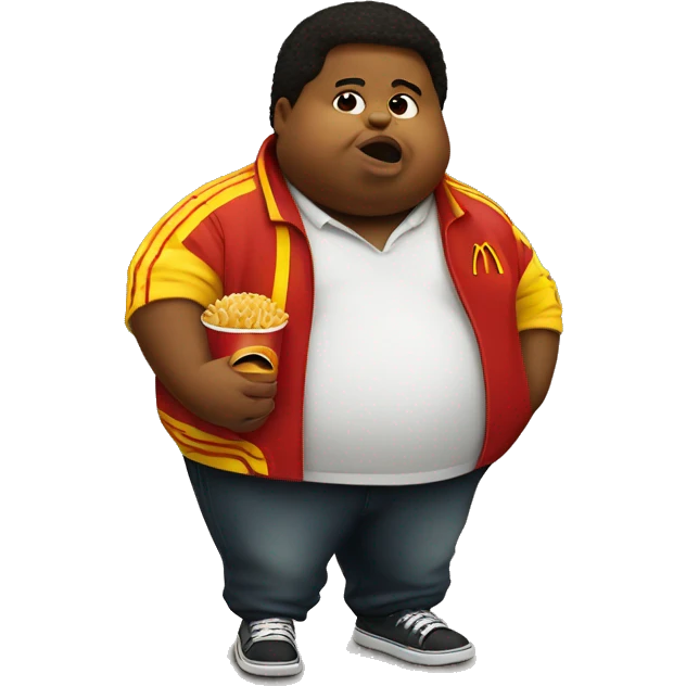 Fat kid with mcdonalds emoji
