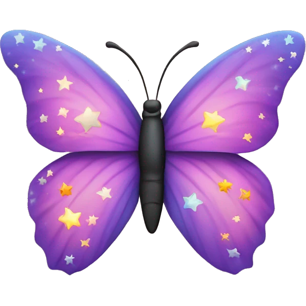 butterfly with stars emoji